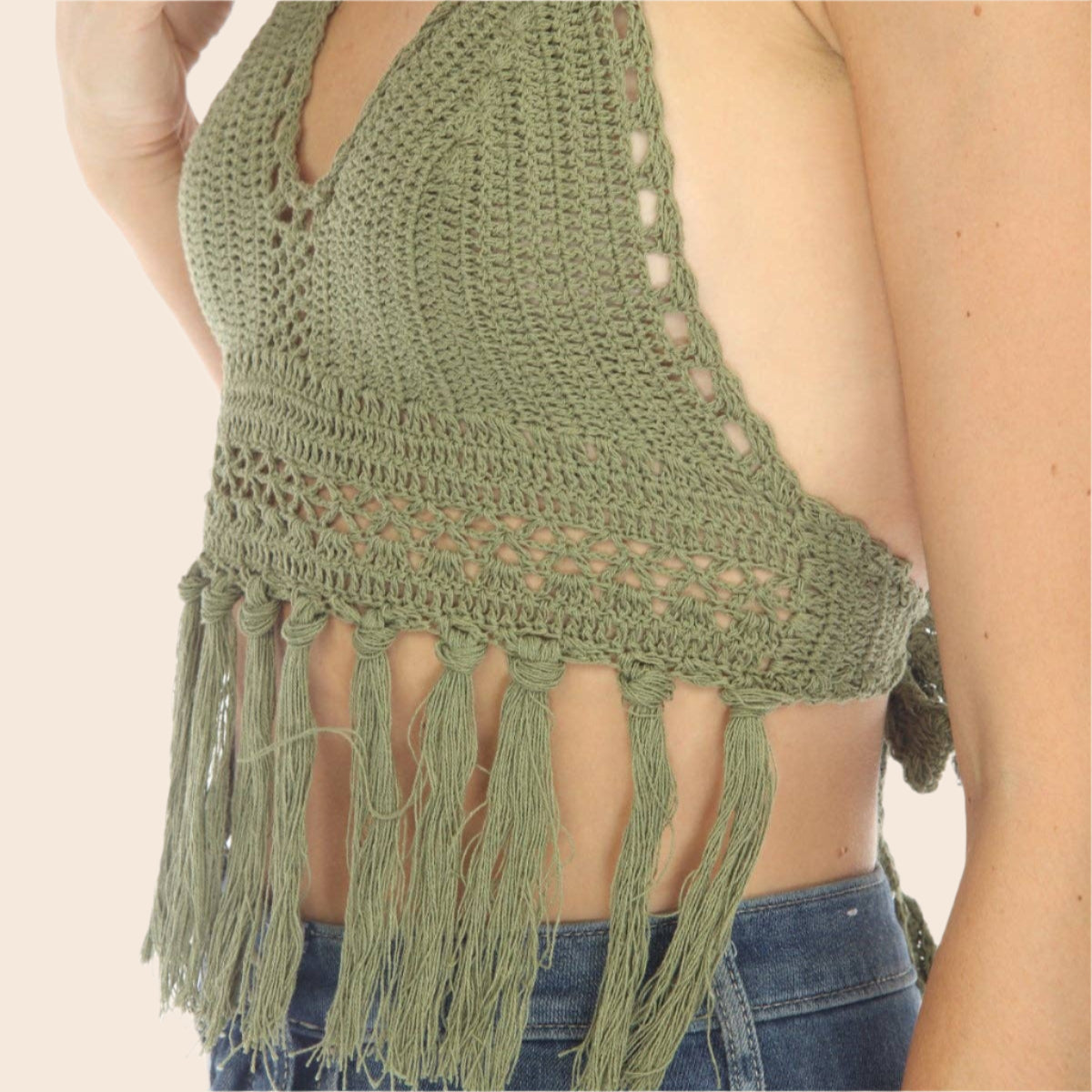 Funky Fringe Crochet Bralette