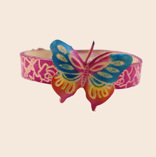 Leather Butterfly Bracelet