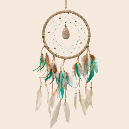 Dreamcatcher Natural River Stone Flower of Life