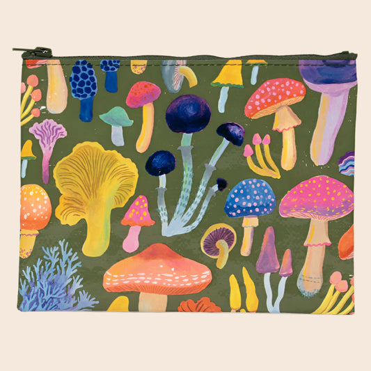 Mushroom Pattern Zipper Pouch