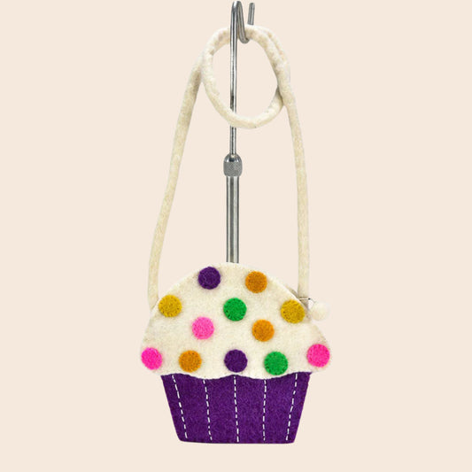 Muffin Long Handle Felted Kids Hand Bag