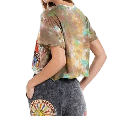Tie Dye Butterfly Crop Top