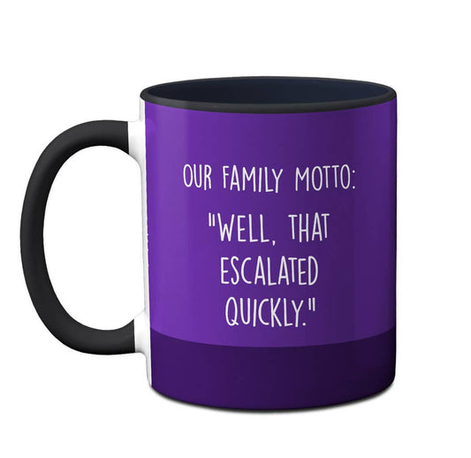 Raccoon Family Motto Coffee Mug