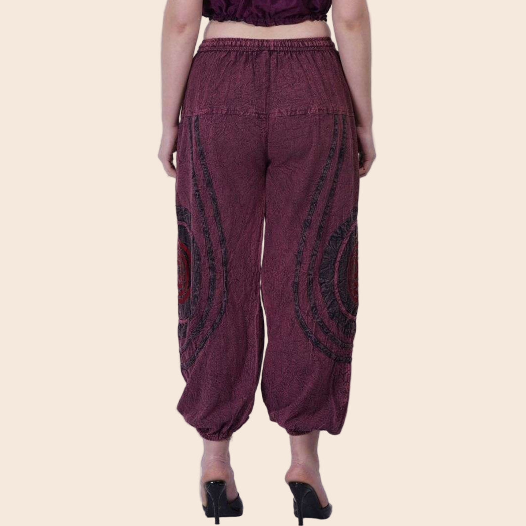 Spiral Patch Harem Pants