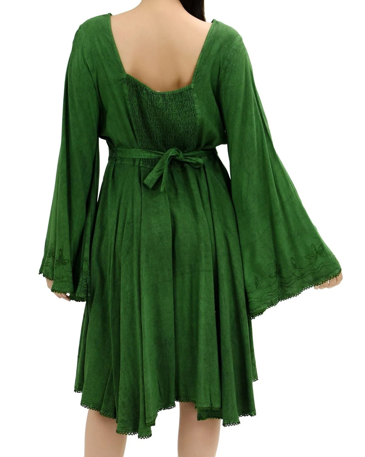 Rouched Bodice Knee Length Dress