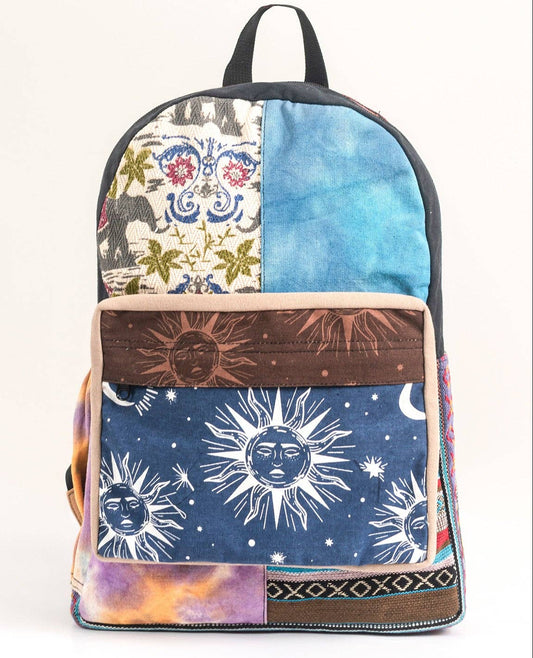Boho Patchwork Upcycled Backpack