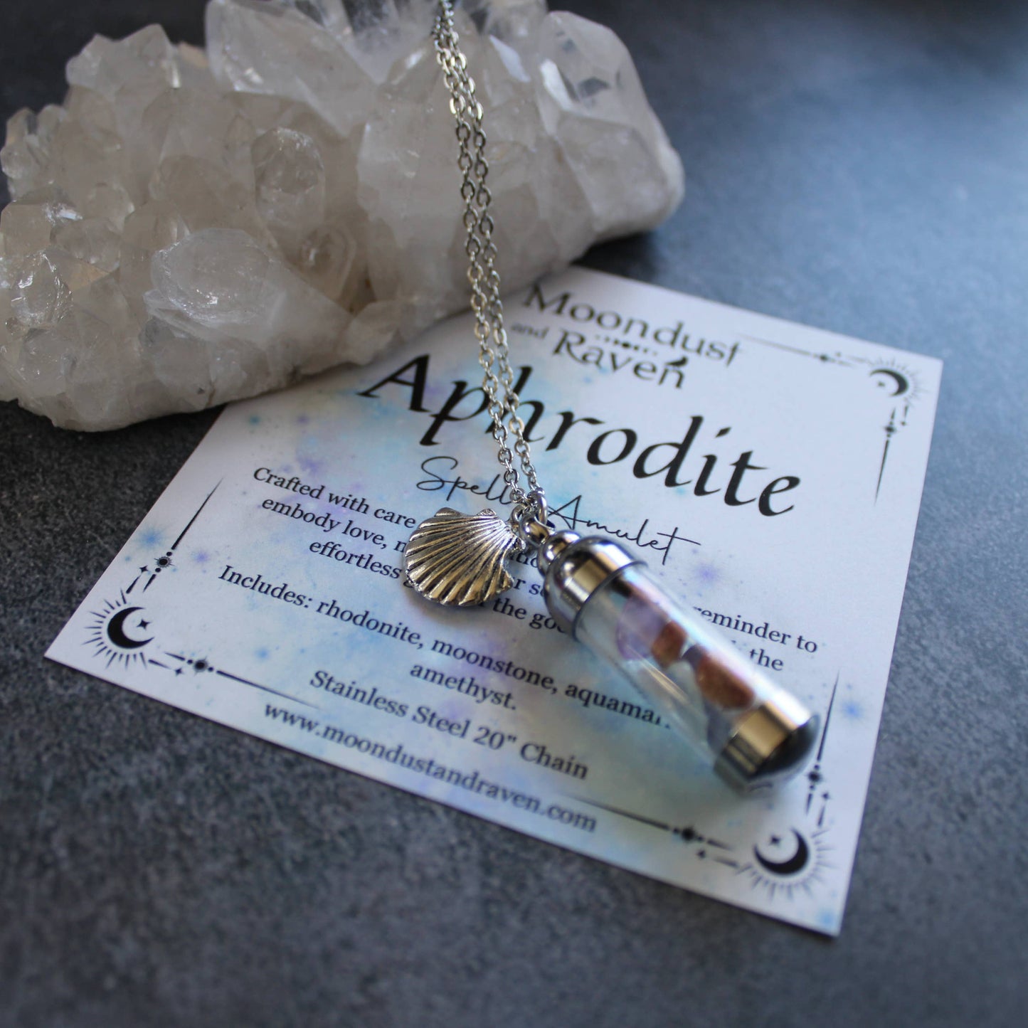 Aphrodite Spell Jar Amulet Necklace