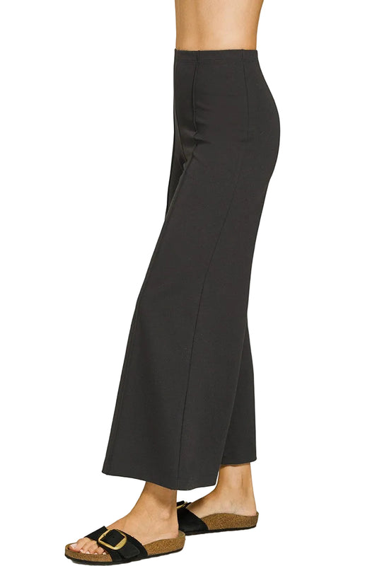 Heavy Ponte Elastic Waistband Pintuck Pants