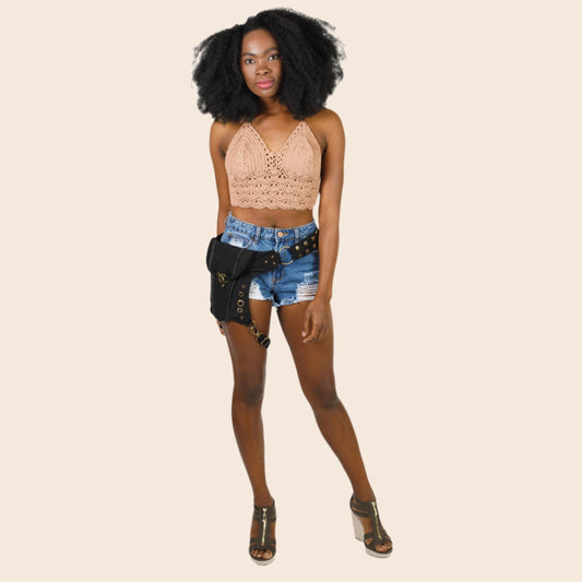 Bikers Sling-Hip Bag With Thigh Belt