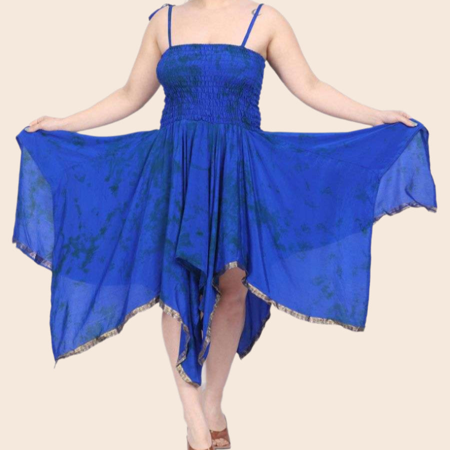 Smocked Bodice Silk Fairy Dress