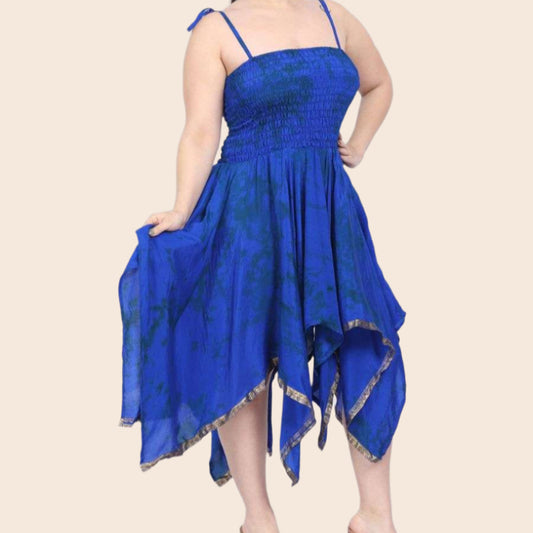 Smocked Bodice Silk Fairy Dress