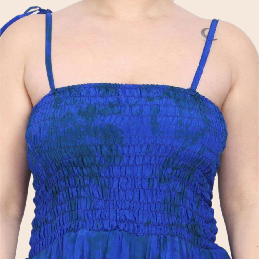 Smocked Bodice Silk Fairy Dress