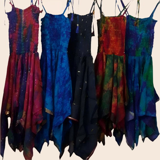 Smocked Bodice Silk Fairy Dress