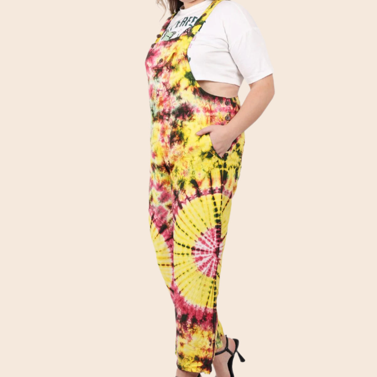 Cotton Tie-Dye Overalls