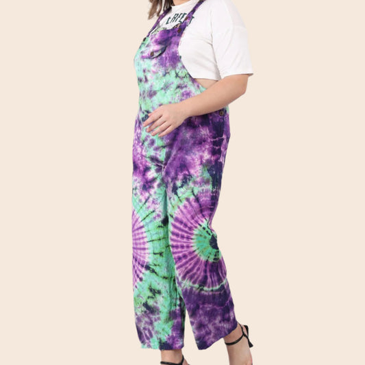 Cotton Tie-Dye Overalls