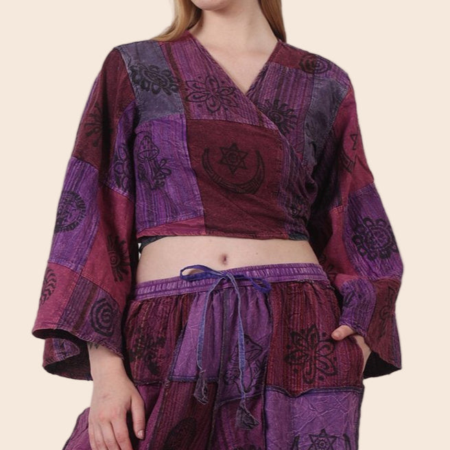 Patchwork Tie or Wrap Top