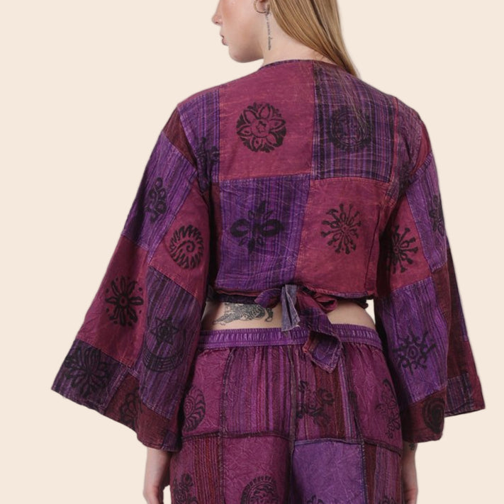 Patchwork Tie or Wrap Top
