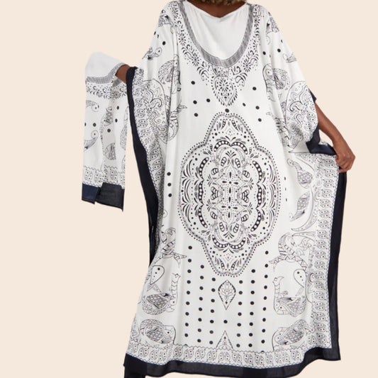 Geometric Print Kaftan