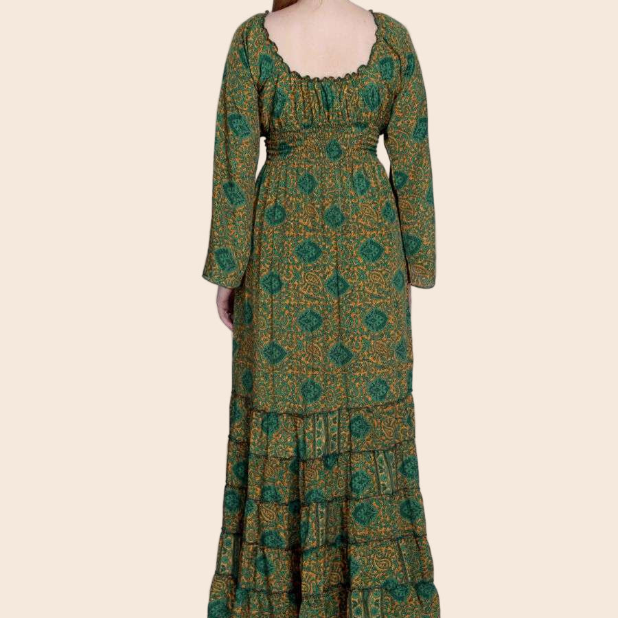 Long Sleeve Off-the-Shoulder Maxi Dress