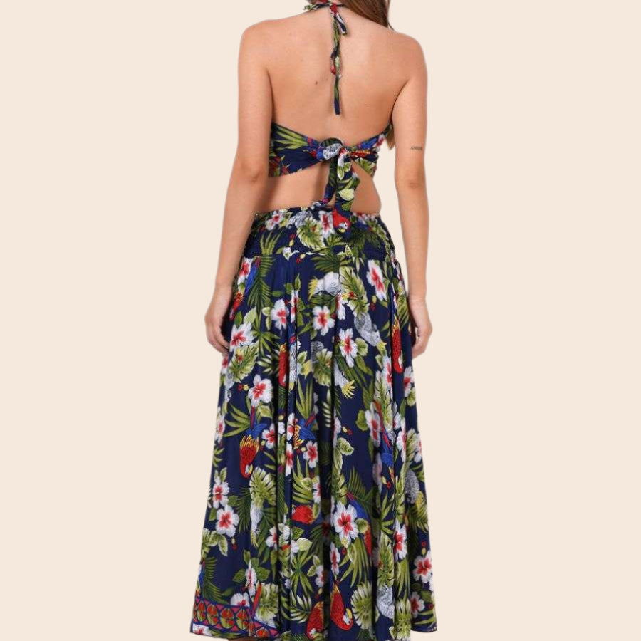 Halter Top and Palazzo Pants Matching Set