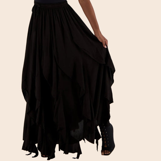 Ruffle Maxi Skirt