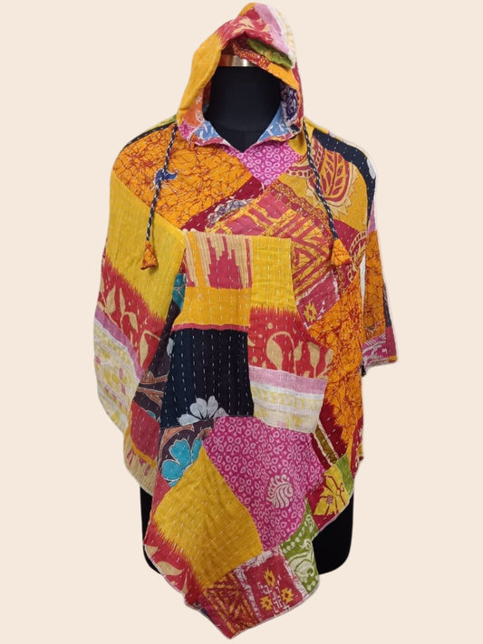 Kantha Poncho