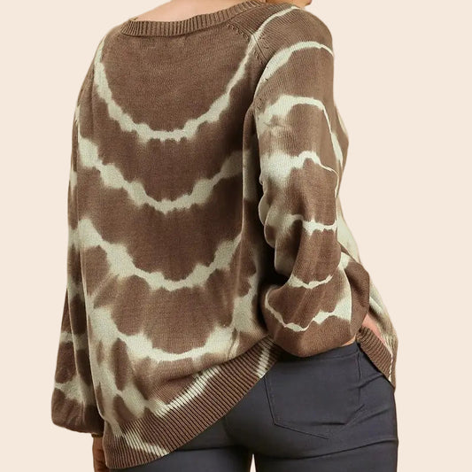 Tie Dye Round Neck Pullover