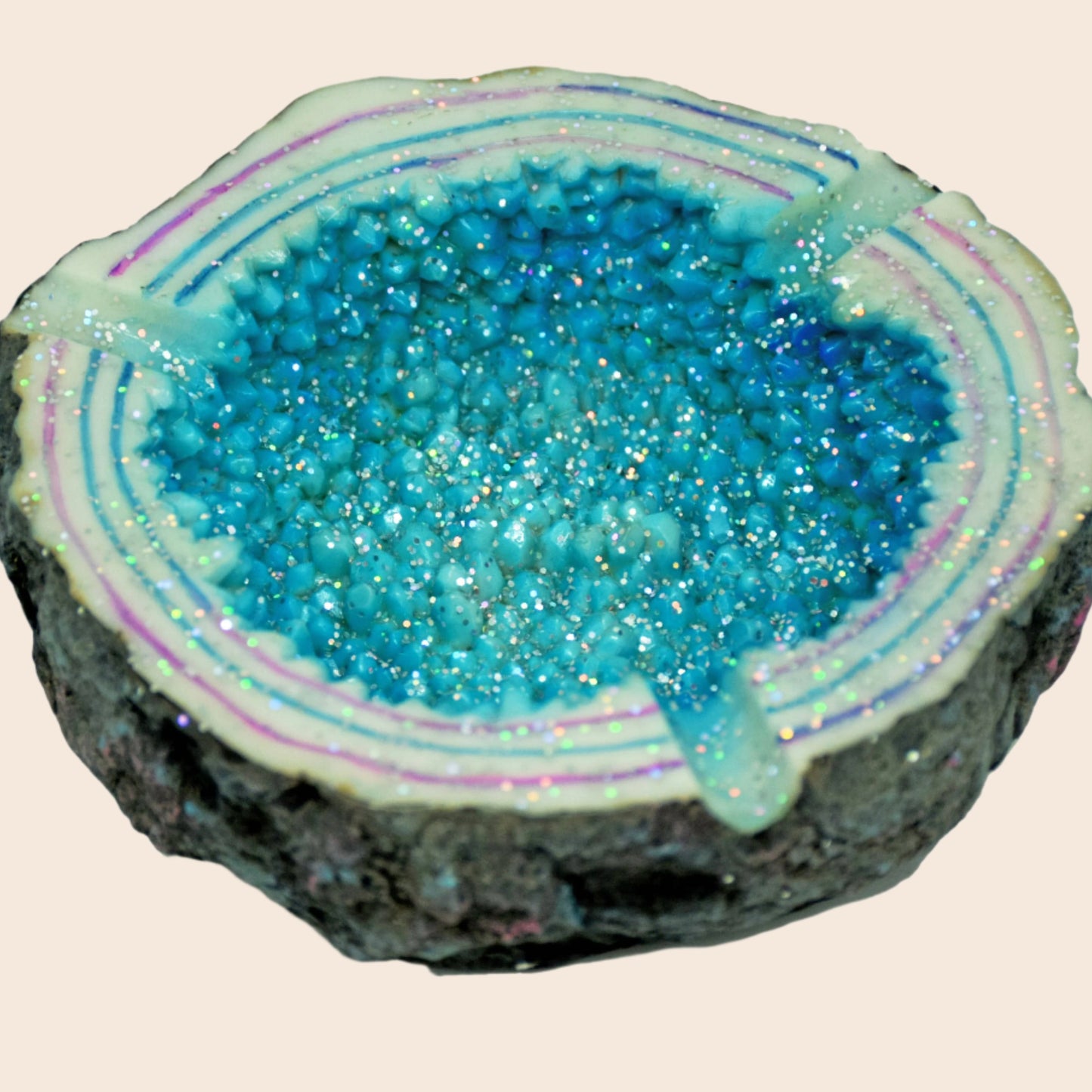 Blue Crystal Ashtray