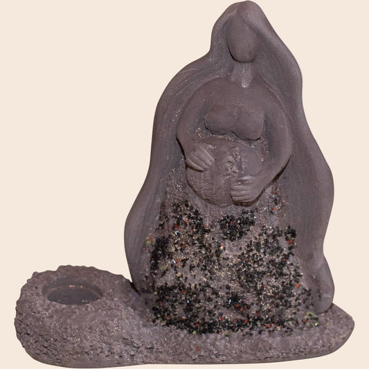 Gypsum Cement Mini Candle Holder - Gaia