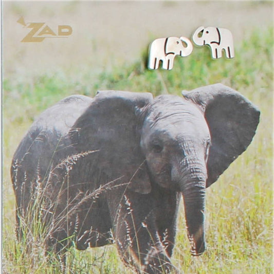 Silver Elephant Post Earring