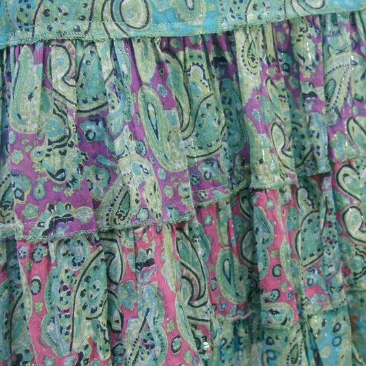 Mid Length Paisley Skirt with Zipper