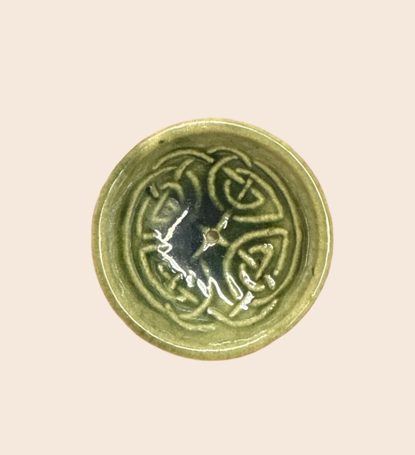 Embossed Ceramic Incense Burner Bowl