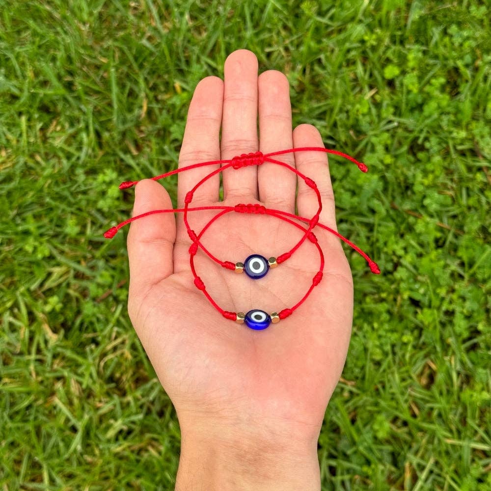 Bracelet - Plain Evil Eye, Red