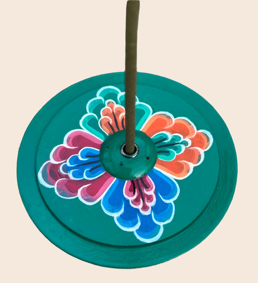 Hand Crafted Wooden Tibetan Incense Burner