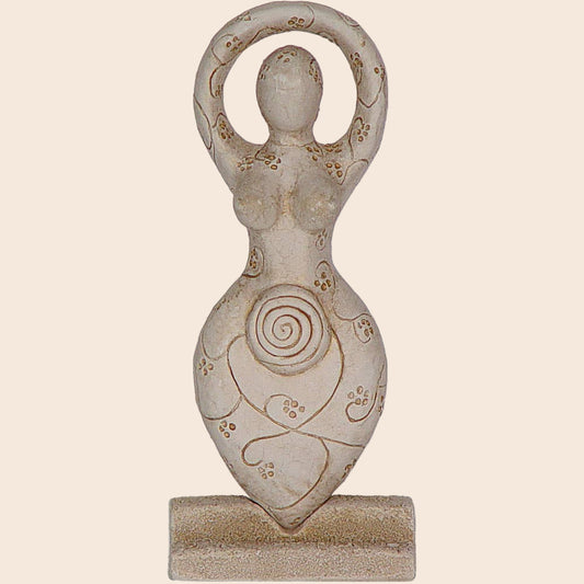 Gypsum Cement Goddess Figurine - Spring