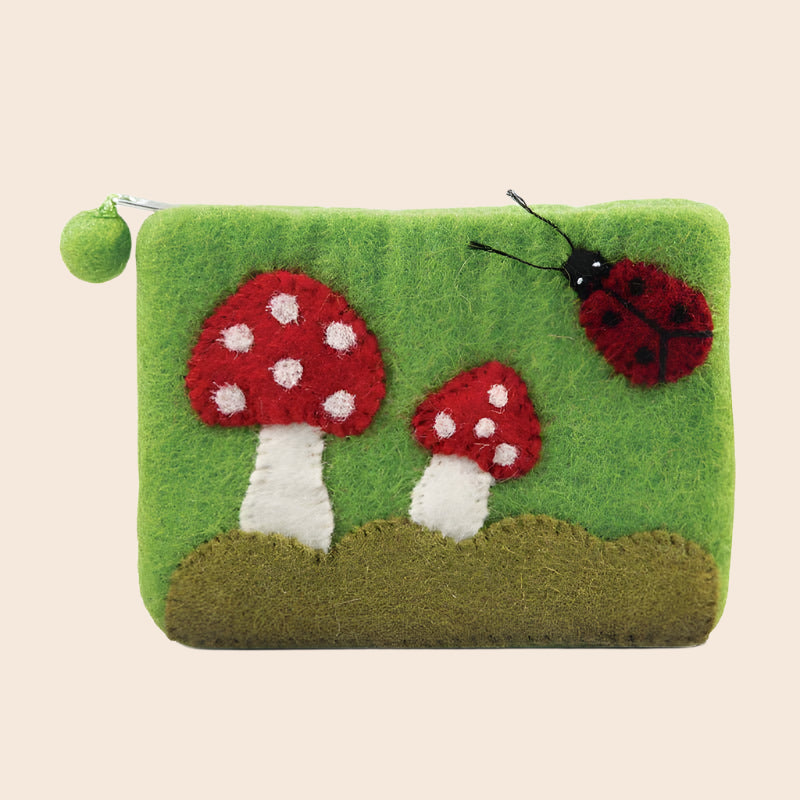 Mushroom & Ladybug Coin Purse