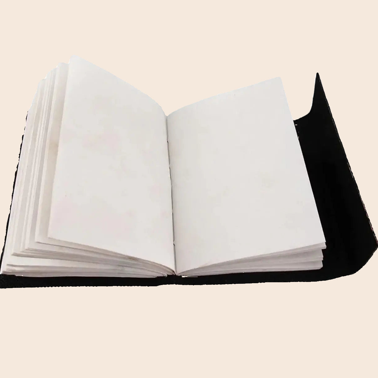 Leather Notebook with Stone Mandala Embossed Journal