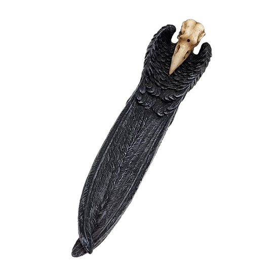 Raven Crow Skull Incense Burner