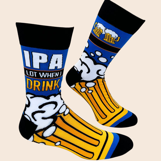 IPA Lot When I Drink Men's Crew Socks