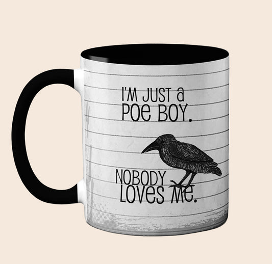 Poe Boy Black Coffee Mug