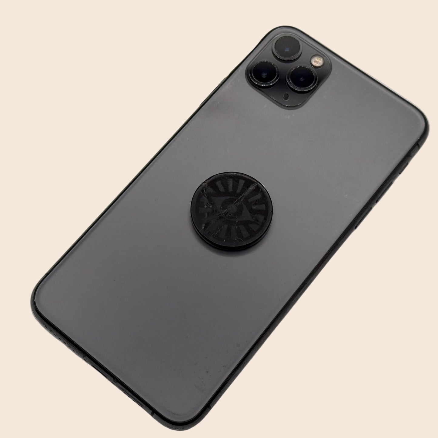 Shungite EMF Cell Phone Tile Engraved Evil Eye 30MM