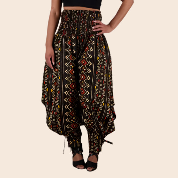 Tied Ankle Harem Pants