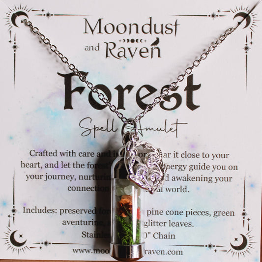 Forest Spell Jar Amulet Necklace