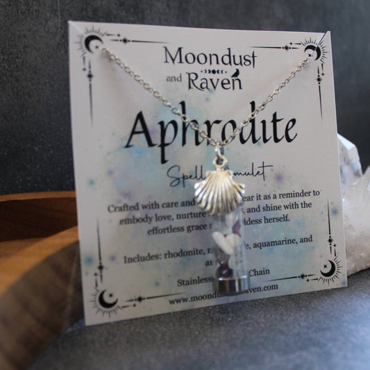 Aphrodite Spell Jar Amulet Necklace