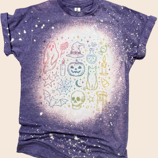 Iridescent Elements Halloween Bleached Tee