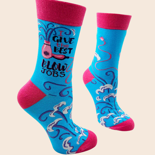 I Give the Best Blow Jobs Hairstylist Women's Socks