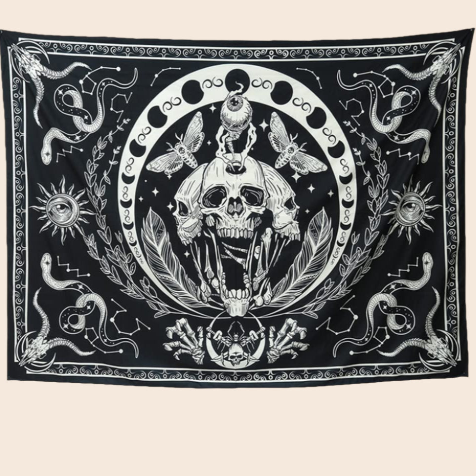 Multi Skull Tapestry