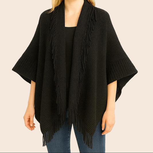 Soft Knit Fringe Kimono