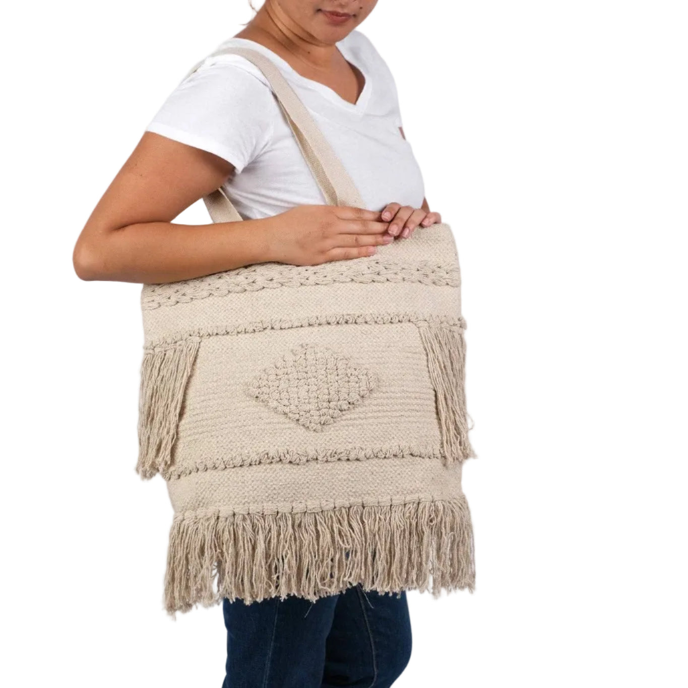 Wanderer Boho Shoulder Bag with Tassels