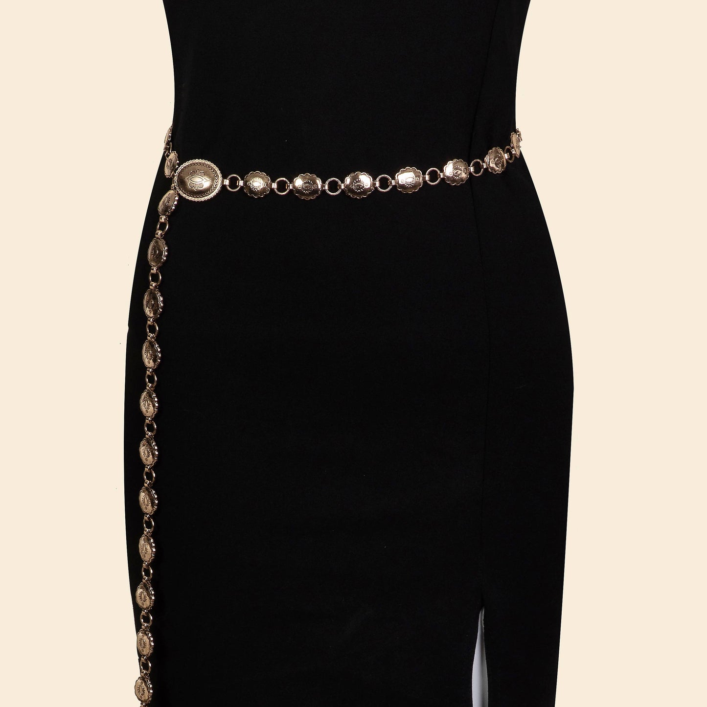 Gold Oval Chain Link Belt